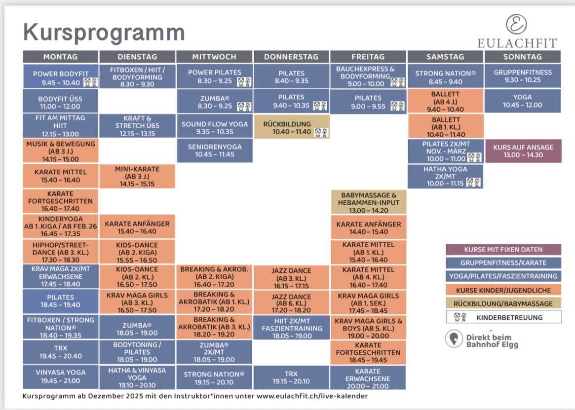 #pilates #kinderkurs #ballet #hiphop #yoga #gruppenfitness #elgg #zumba #kinderyoga #musik #jazz #karate #trx