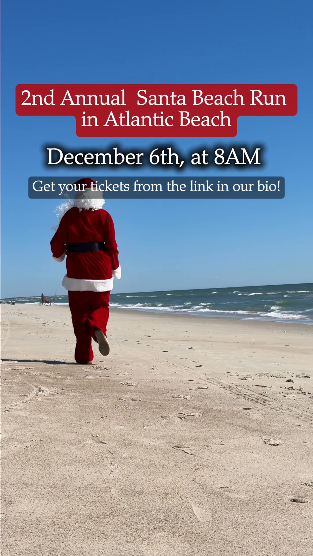 Grab your Santa hat and hit the beach for the 2nd Annual Santa Beach Walk/Run 5K, hosted by the Carteret Partnership for Children!
The race kicks off at the Atlantic Beach Circle, where participants will WALK or RUN along the scenic shoreline to support local children ages 0-5 years old in our community.
Each registration includes a Santa hat, beard, and medal, and kids 12 and under can join the Reindeer Fun Run, a free 50-yard dash with a signed waiver.
Trophies will be awarded to the top male and female 5K winners.
Wear your favorite festive outfit and celebrate the season for a great cause!
š
š
š
š
š
š
š
š
š
š
š
#5krun
#walkonthebeach
#santarun
#youcanwalk
@TownofAtlanticbeachnc
@mycrystalcoast