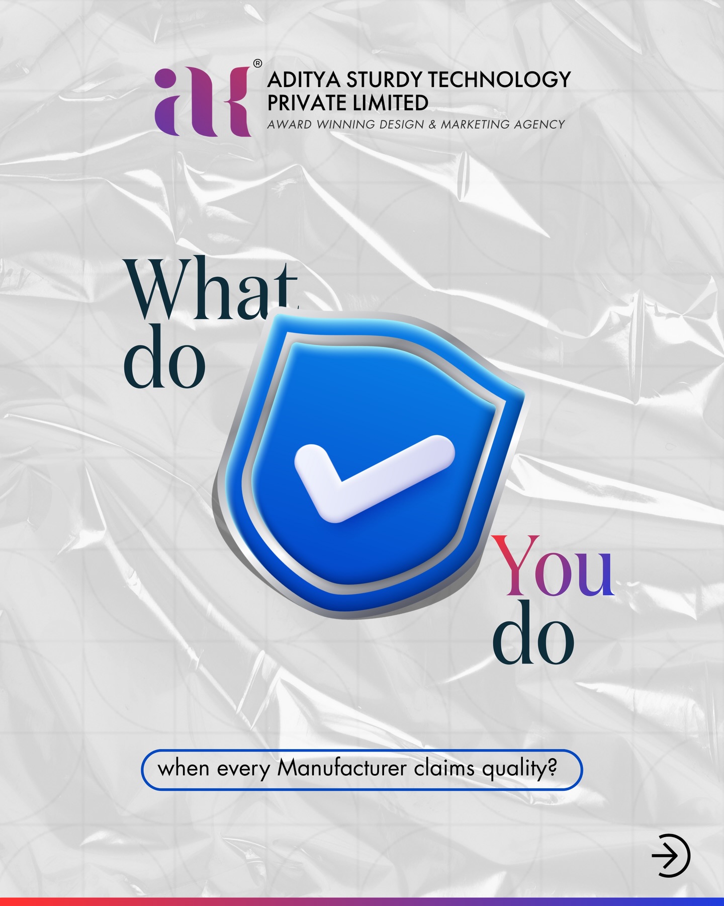 Crafted for the long run. 🌟
Team Aditya Sturdy Technology recently designed the brand identity for Mahakaal Polytex a powerhouse in plastic manufacturing, packaging, and industrial products. Every element was built to stay timeless for the next 15–20 years, maintaining a clean, bold, corporate presence.
#BrandIdentityDesign #adityasturdytechnology #ManufacturingIndustry