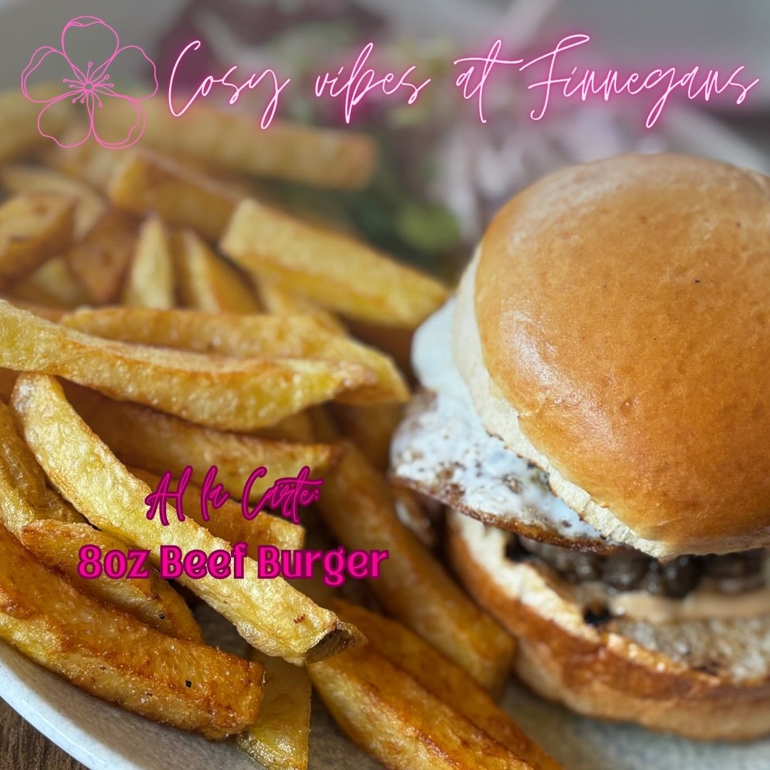 Open this evening from 5.30pm 🌸
Featuring our delicious homemade burger- with a twist of Cozy’ness 😍 🍔 🌸