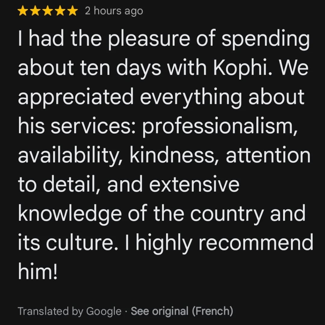 Thank you Juvenal for giving us the opportunity to show your guests around Ghana and share our culture with them. This is what they had to say🥳🥳🥳🥳🥳🥳🥳