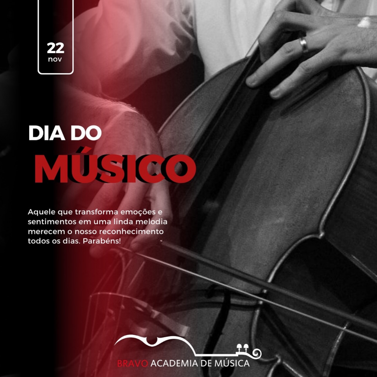 Feliz dia do músico! 🎼❤️
Todo sucesso e toda inspiração do mundo a todos vocês! 🎶❤️
#vemprabravo #felizdiadomusico #musicistas #instrumentosmusicais