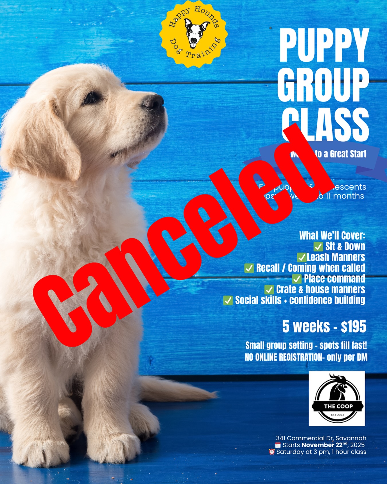 ‼️ IMPORTANT GROUP CLASS UPDATE ‼️
Tomorrow’s group class is CANCELED. (All interested parties have been messaged.)
Next class: Scheduled for January 2026 after the holidays!