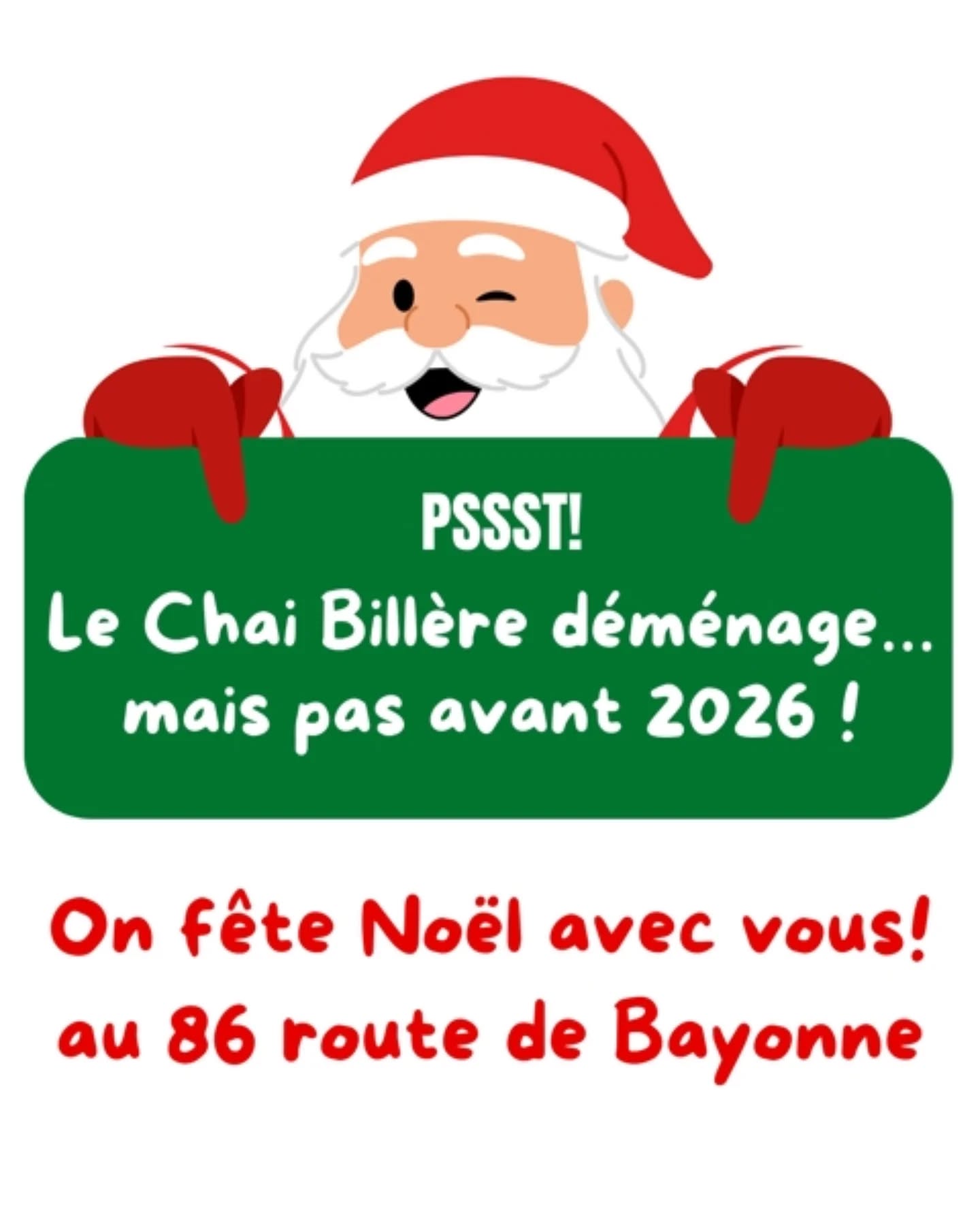 đ Le nouveau magasin doit se faire une petite beautĂ© avant notre arrivĂ©eâŠ
En attendant, on reste Ă BillĂšre, au 86 route de Bayonne, pour fĂȘter NoĂ«l et la fin dâannĂ©e avec vous đ„
âš Bulles, pĂ©pites et plein de surprises vous attendent pour des fĂȘtes pĂ©tillantes !
đŠ On dĂ©mĂ©nage dĂ©but 2026 â la date exacte sera bientĂŽt annoncĂ©eđ
Au plaisir de vous retrouver⊠à trÚs vite au Chai !