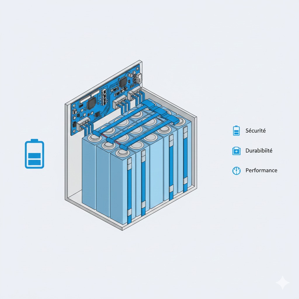 Les batteries LiFePO₄ sont aujourd’hui la référence pour une installation moderne :
✔ Durée de vie : 10–15 ans
✔ Très haute sécurité
✔ Rendement > 95 %
✔ Charge rapide
✔ Idéal pour Victron + PV
Une vraie solution suisse, fiable & durable.