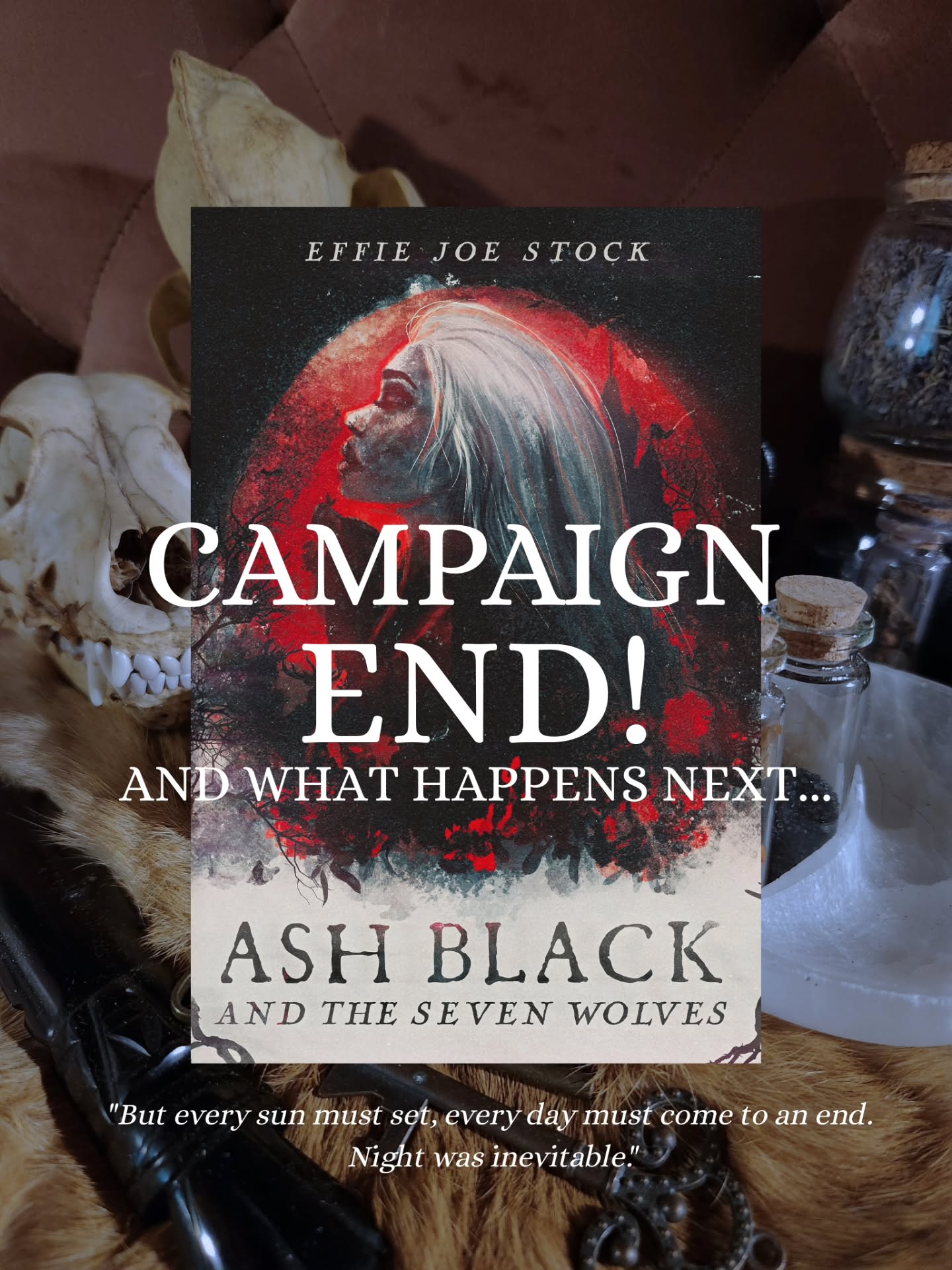 π₯πTHE CAMPAIGN IS A SUCESS!!!ππ₯
Ash Black's Kickstarter campaign fully funded AND we reached our first stretch goal yesterday!! π₯³π₯³
Cannot express how excited and grateful I am. Thank you thank you thank you!!
If you missed the chance to pledge but still want the exclusive limited book box, sprayed edges, and more, the campaign is still up and running with Late Pledges enabled!
π₯π
Yesterday was a LONG day spent riding to Colorado for 13hrs! But we arrived safe and sound to a bowl of my Grandma's chicken noodle soup and murdering mystery cable TV so all is well in the world π€
ππ₯
#ashblackandthesevenwolves #witchybooks #darkfairytaleretelling