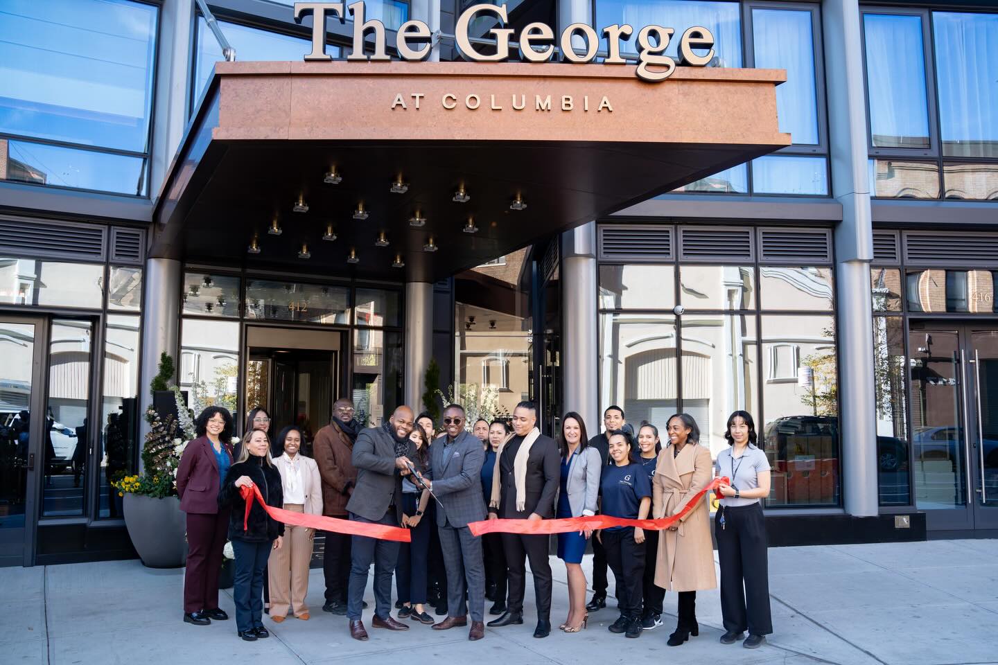 It was such a special day, formally opening @thegeorgehotelnyc with a ribbing cutting ceremony and grand opening party with our community and industry friends and media. It's hard to even describe the incredible energy this hotel brings to the Harlem / Morningside Heights community ... this day with our friends and neighbors was a BLAST- and we've only just begun!
Getting to this day was no small feat- we all worked incredibly hard to make it a success. Though this day was about my hotel team, I do want to take a moment to thank a lot of people that helped us make the day so special. I'm so so so grateful to the crazy/ fun/ unstoppable client team at Magna Hospitality for being so collaborative and level-headed from Day One- even in the most stressful moments. I'm grateful for @hilton and @tapestrycollection for being such supportive brand partners, and of course to my team - @createandalign and @erica_badgley (and you too @sydkesselman and Ryan M!) for all you did to make sure this day was a success. I'm also so grateful for our unworldly beautiful, talented and gracious host @iamnovibrown for making every single guest feel like the most special person in the room....this is a true talent .. we appreciate your partnership so very much ♥️. I also want to thank, among too many sponsors to name, the wonderful team at @nesweetwater for their delicious liquors and this tasting activation - pretty sure you're stuck with us b/c we are all obsessed. And last but not even close to least... @yaindiegroundhousemgmt - my dear friend- never met someone who loves her clients as much as I do.... I really appreciate you ♥️
Sooooo friends, fam, media and content creator friends, partners and colleagues - if I find out you've visited NYC and stayed in some generic hotel in Midtown, you can lose my numba.... because The George is where we're staying now.