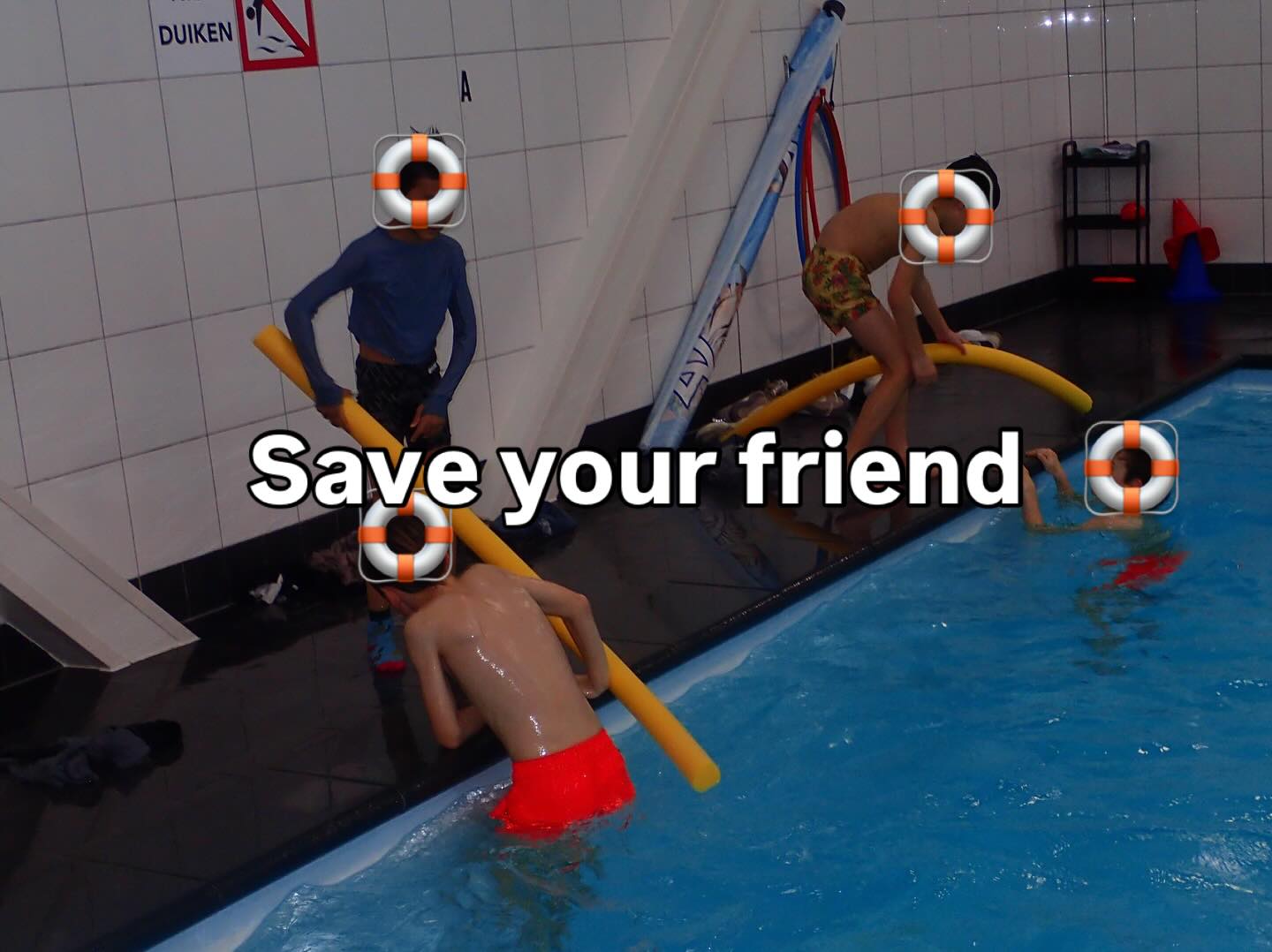 Ook aandacht voor het redden bij @zwemzeker