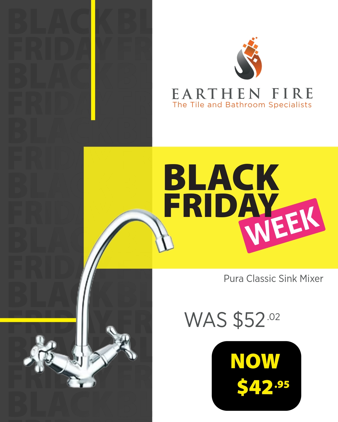 🖤 Black Friday Savings on Pura Taps 🖤
Premium design. Smooth performance. Modern elegance.
This Black Friday, selected Pura taps are now available at exclusive, limited-time savings — the perfect chance to upgrade your bathroom with luxury finishes at a fraction of the usual price.
Whether you’re renovating or refreshing, these deals are not to be missed from 24–28 November.
📲 https://wa.me/263772204044
#EarthenFire #BlackFriday #PuraTaps #LuxuryBathrooms #BathroomDesign #ModernLiving #TapCollection #HomeInspiration #ElegantSpaces #ZimbabweDesign #RefinedLiving
