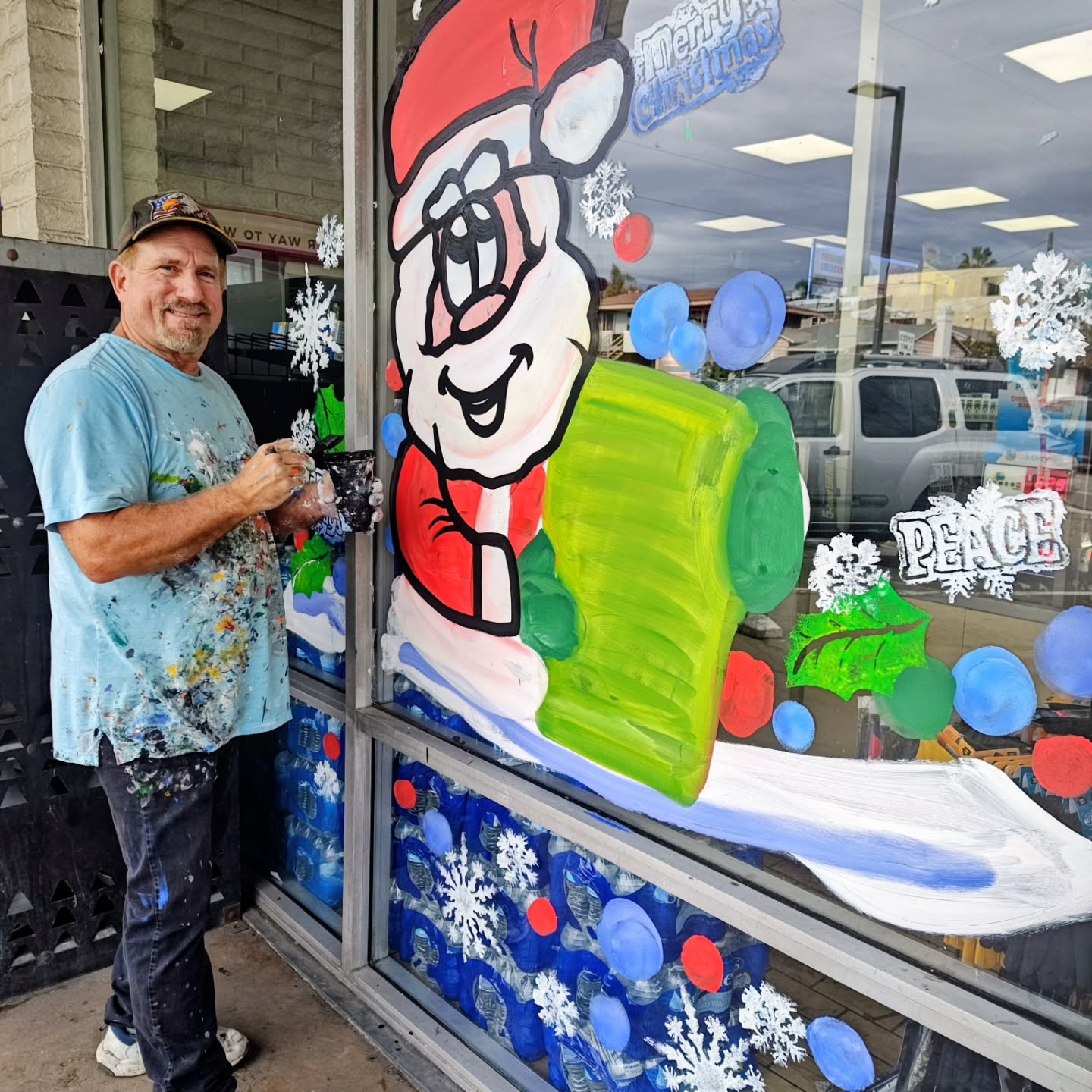Spreading some holiday cheer by uplifting local talent! ❄️✨
This season, we’re excited to highlight **Dano**, the creative mind behind *Dano’s Signs* — a true artist bringing storefronts to life with vibrant, hand-painted holiday windows.
Support local art, support local artists.
If you're in the **San Diego area**, contact **Dano** for custom holiday window artwork.
If you’re in the **Imperial Valley**, reach out to **us** for festive artwork and creative storefront designs.
Cheers, and happy holidays! 🎄🎨✨
#SupportLocalArtists #HolidayWindows #Danossigns #SanDiegoArt #ImperialValleyArtists #ShopLocal #HolidaySeason #WindowArt #ArtistSpotlight #CommunityCreativity