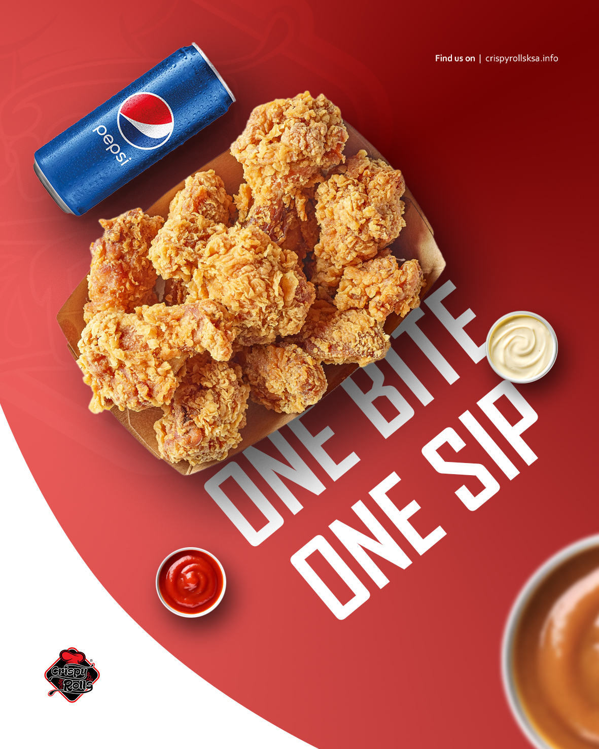 🔥 ONE BITE. ONE SIP. PURE HAPPINESS! 🔥
Crunch into our golden fried chicken and wash it down with an ice-cold Pepsi.
The perfect combo you’ll keep coming back for! 😍🍗🥤
✨ Available now at all Crispy Rolls branches.
📍 Riyadh | Uraijja | Al Ahsa
#CrispyRolls #BoldFlavorsCrispyRolls #FriedChickenLove #PepsiCombo #SaudiFoodies #foodcravings