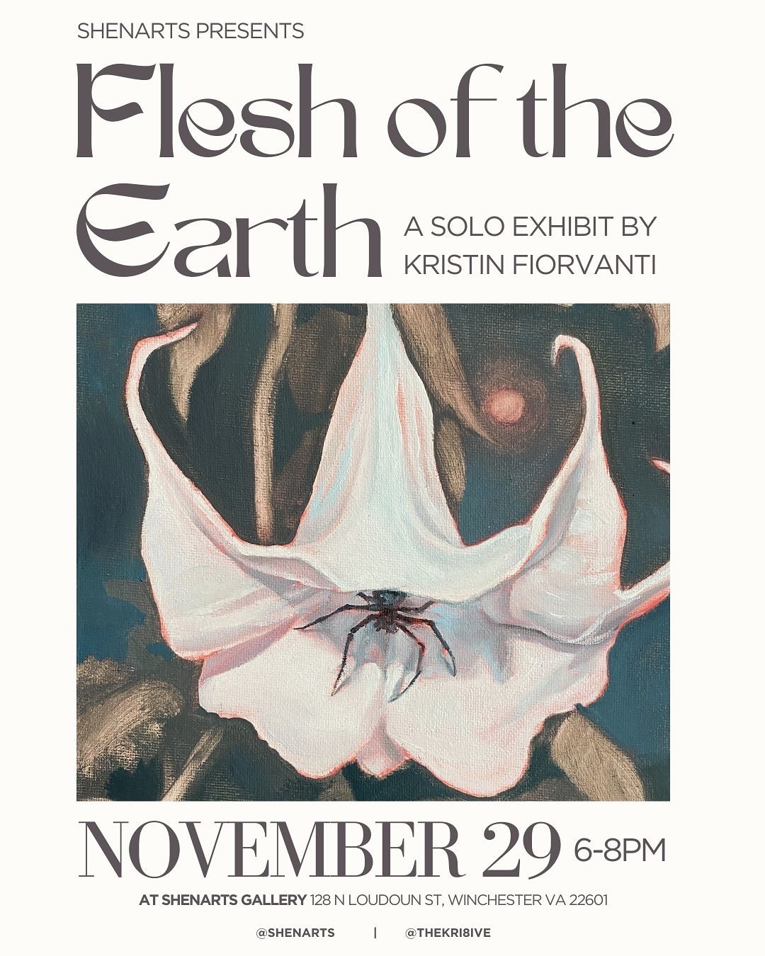 𝔉𝔩𝔢𝔰𝔥 𝔬𝔣 𝔱𝔥𝔢 𝔈𝔞𝔯𝔱𝔥 @shenarts opening MONDAY