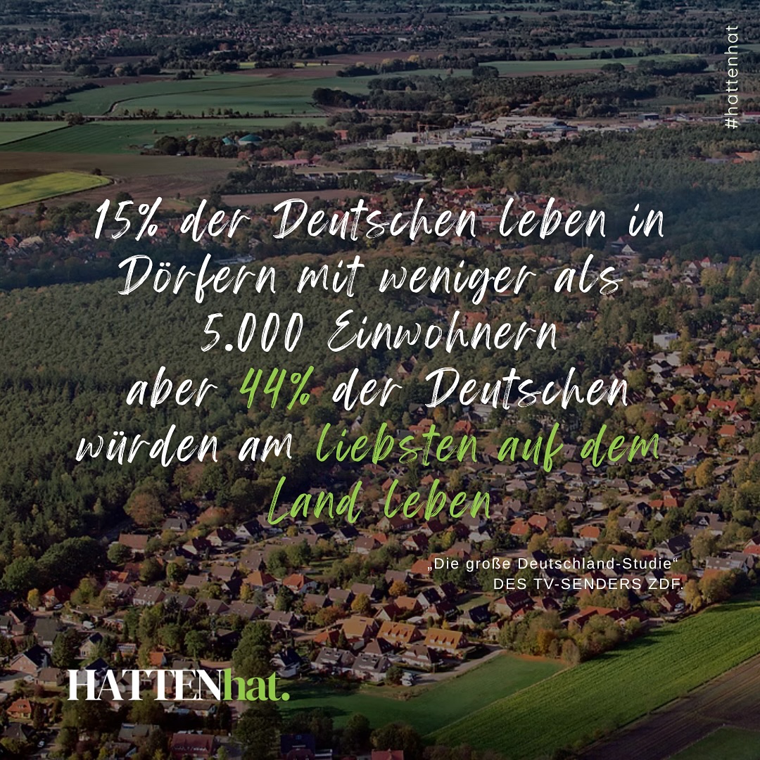 Und du? 🌱
Während nur ein kleiner Teil tatsächlich ländlich wohnt, träumt fast die Hälfte von mehr Ruhe, Raum und Natur.
Das Landleben ist nicht nur ein Ort – es ist ein Lebensgefühl.
✨ Mehr Freiheit
✨ Mehr Lebensqualität
✨ Mehr Balance
👉 Schreib in die Kommentare:
Gehörst du zu den 15 %, die diesen Traum schon leben – oder zu den 44 %, die den Schritt aufs Land am liebsten sofort machen würden?
Viele Grüße aus Hatten.
www.hattenhat.de
📸 Jacek Rużyczka
#Landleben #Deutschland #Lebensqualität #Trend2025 #Umzug #Inspiration #hatten #hattenhat
