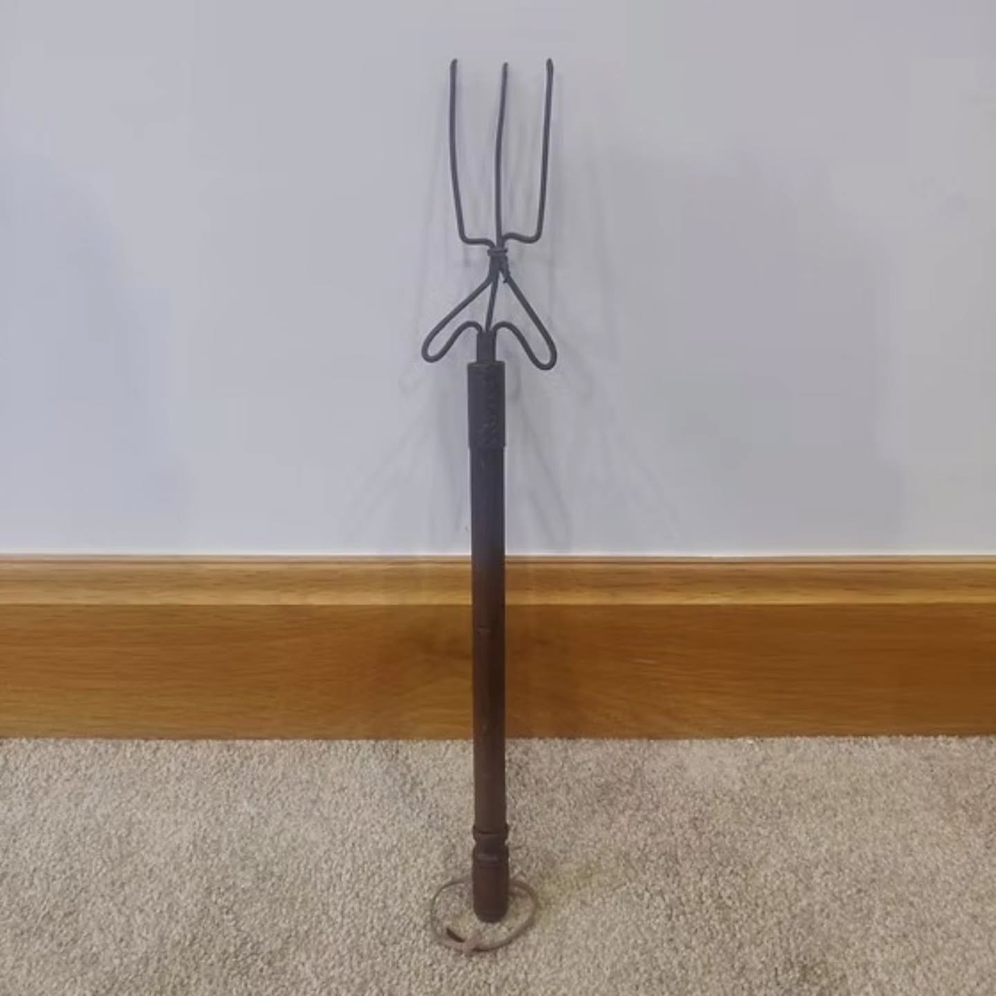 https://www.objetdart-stuff.co.uk/product-page/antique-victorian-early-19th-century-three-prong-roasting-fork-with-oak-handle #stufftoyouandme #objetdart