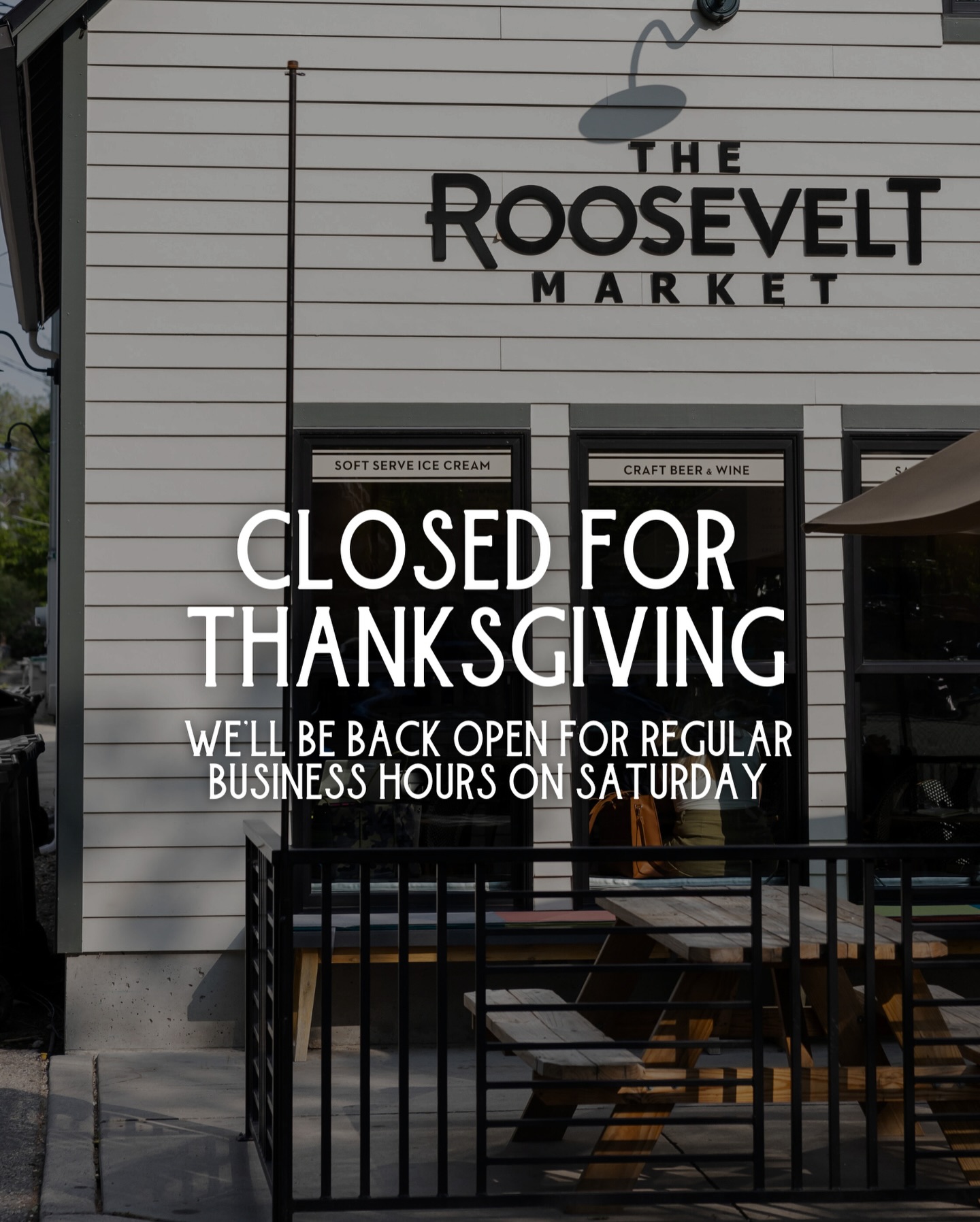 Happy Thanksgiving! We’re closed today and tomorrow (Friday) to let our team celebrate with family and friends. See you Saturday!