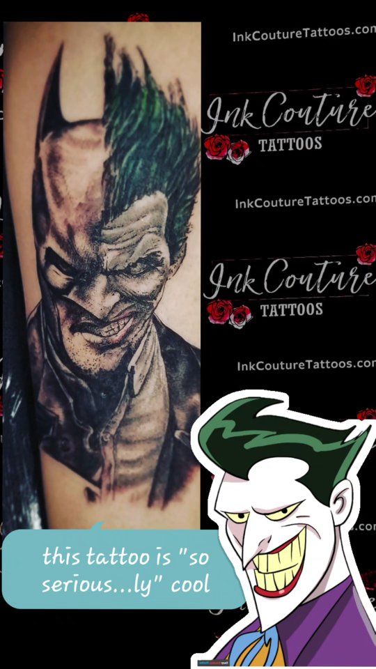 lol I so SERIOUSLY love this tattoo! 🤣 #mttattoos #joker #batman