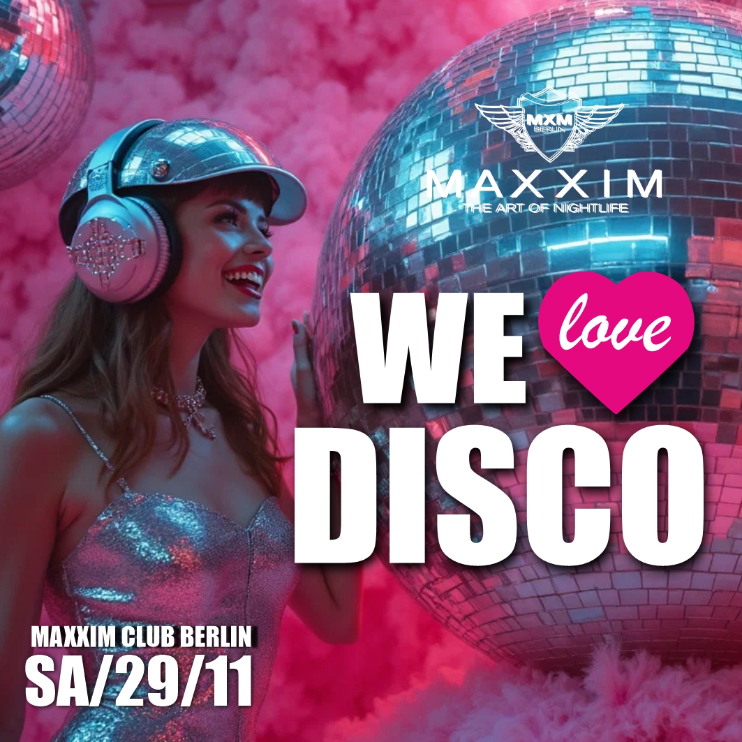 WE LOVE DISCO
SA 29.11.2025
We love Disco - What a feeling !
Es ist Zeit, eure besten Tanzschuhe und Neon-Outfits auszupacken, denn wir laden euch zu einer unvergesslichen Reise in die Zeit des Glitzers, Glamours und der Synthie-Pop-Musik ein! Wir verwandeln unseren Nachtclub in eine Zeitmaschine, die uns direkt in das Herz der 80er und 90er Jahre katapultiert.
Lasst uns gemeinsam in die Zeit der großen Haare, schrillen Farben und unvergesslichen Melodien eintauchen. Diese Nacht wird die Tanzfläche zum Beben bringen. Verpasst nicht die Gelegenheit, Teil dieser Zeitreise zu sein!