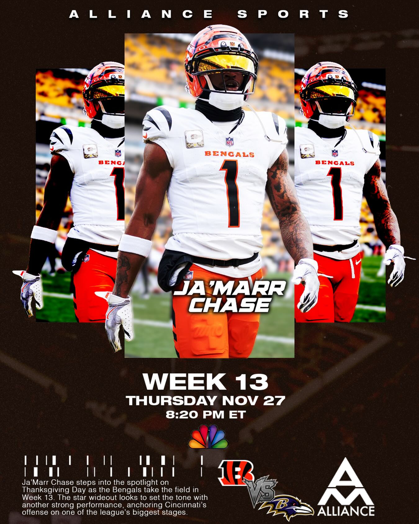 Thanksgiving Day lights 🦃💡 @lahjay10_ ready to make plays in Week 13