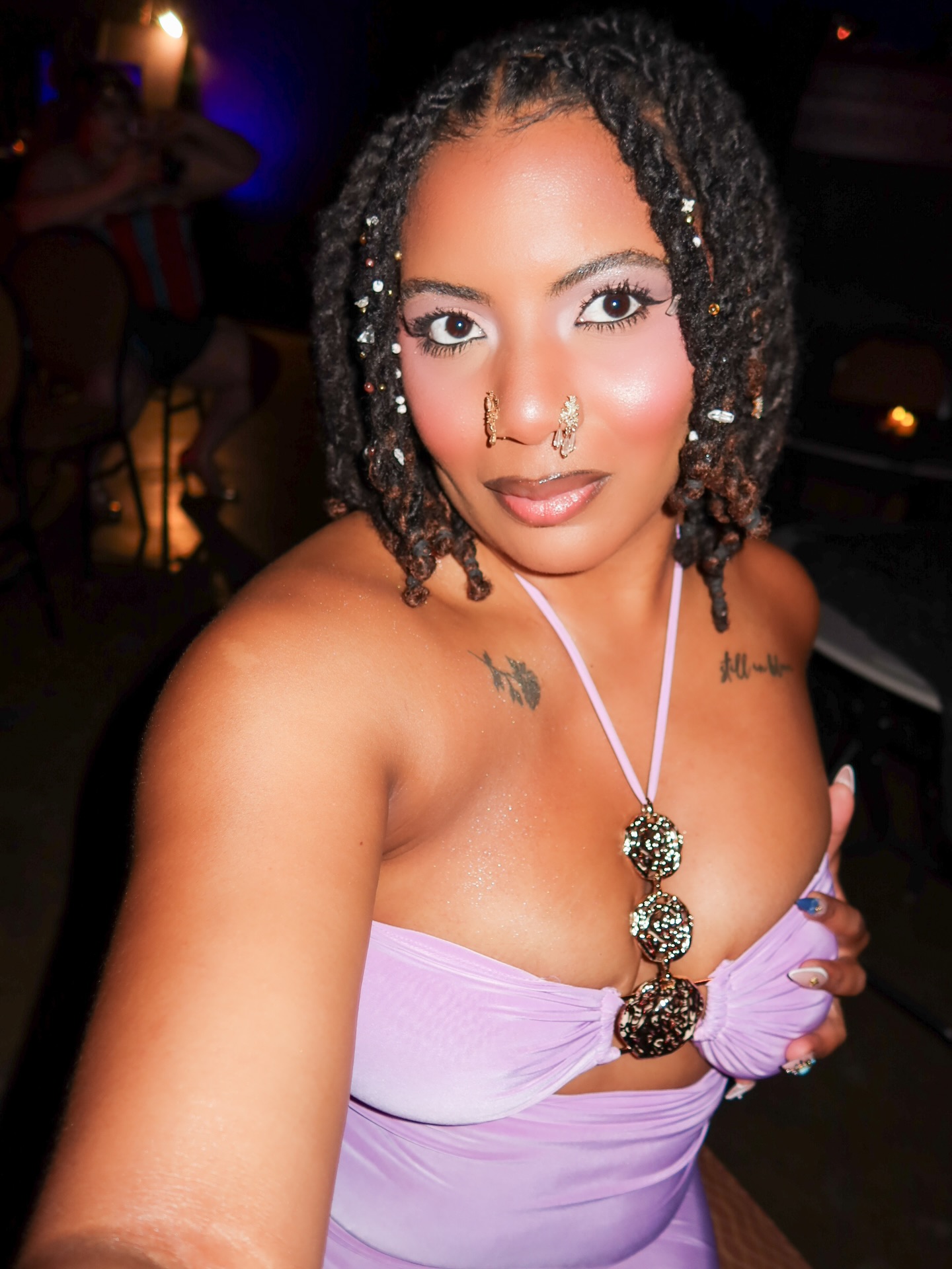 Earlier this month, I celebrated Scorpio season with the queen herself, Cristal (@cristalexperience), for CTRL + RISE: a SZA Scorpio Experience at the 29th Street Ballroom (@29thstreetballroom) as the hostess! We brought Cristal into year 40 with poetry, music, and burlesque. Thank you Cristal for all the ways you’ve made a stage and space for artists to share their work and grow their craft. I’m so grateful for the ways you’ve held my hand, moved my hips, and undressed my spirit! The burlesque community is one of my favorite communities in Austin. First of all, it’s full of boss bxtches. They really take care of each other and uplift each other’s art! I am always so amazed by the movement and creativity in every piece. Event pictures coming soon but for now enjoy these selfies on show night! 🫶🏽💗✨
#poetrylover #atx #burlesque #spokenword #blackgirlmagic