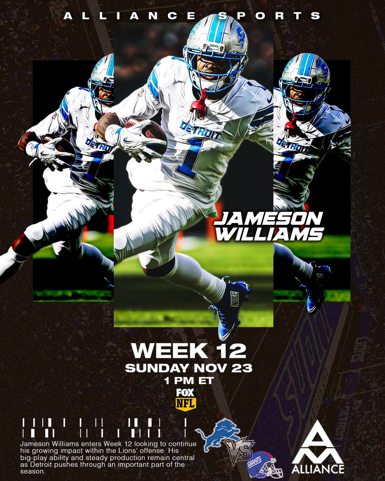 Jamo in attack mode 🥷🏿 @bigsgjamo Week 12 vs the Giants 🦁