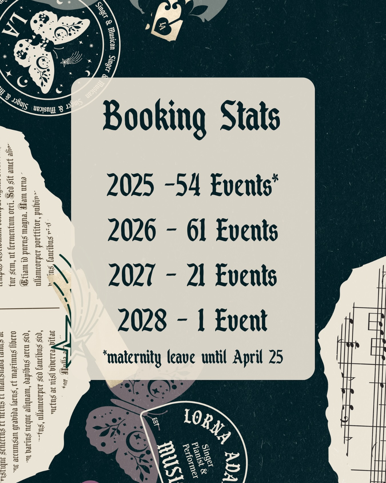 The bookings are pretty busy for 2026 but I still have space! Get in touch with your date and location and lets see what we can do! I love to travel, learn songs on request and offer various packages to suit all budgets.