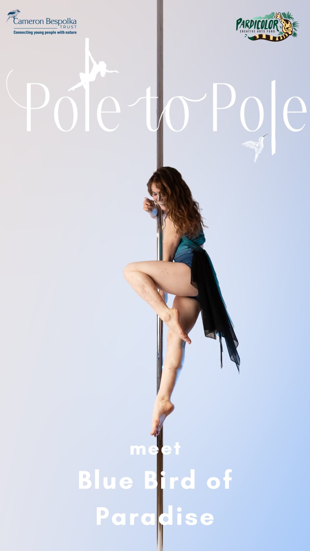 I’m super excited to show you my full routine inspired by the near threatened blue bird of paradise 🩵
1 of 11 species we explored in Pole to Pole, the performative #wildlifeartivism show we put on in November!
@ellenbradley_wildlife was our wonderful narrator for the evening, and you can hear her talking about this magnificent bird, before myself & the exceptional @natashaburrowspolefitness take to the stage as the male & female birds respectively ✨✨
It was an absolute JOY to do Pole to Pole, and work with so many talented ladies
.
Wings & tail costumes - @chimpsteaparty
My leotard - @movedancewear from Vinted
Camera - @lumix S5
Choreo - me 🌀
Music - @pmjofficial version of “Good Luck! Babe”
Studio - @spincitybristol
Sound - Xeno-Canto
Art materials - @dalerrowney1783 inks & acrylics for the set ; @lyra_feelcreative on @cansonpaper for each species’ geometric artwork
Supported by @pardicolorcreativeartsfund & @cameronbespolkatrust
.
.
.
#poledance #art #pole #dance @dswfwildlifeart @dswfwildlife @georginalamb_dswf @pardicolor_
