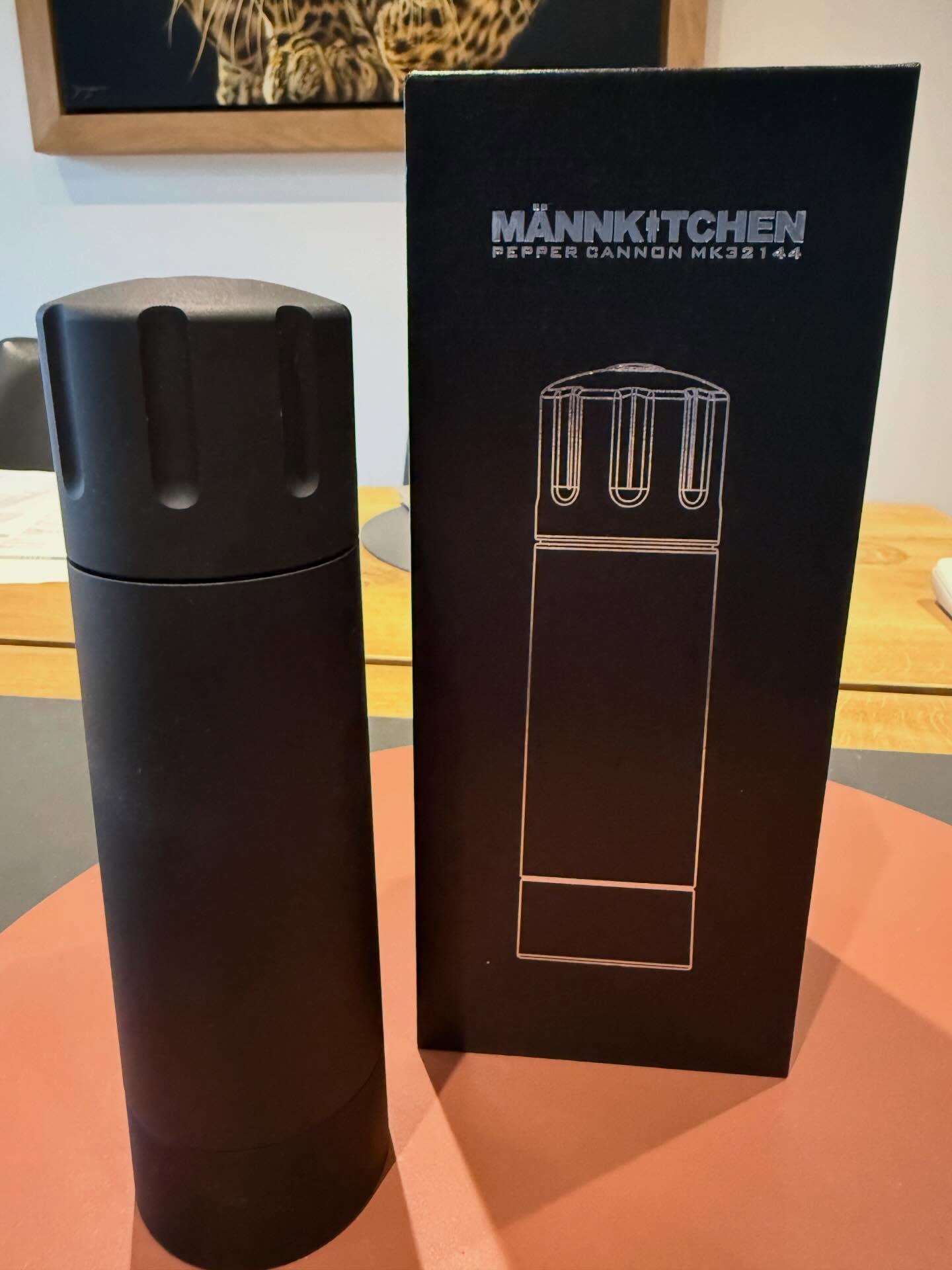 Just received this monster of a pepper mill aptly named “pepper cannon “ from @mannkitchen. I’ll be using it from now on , and taking it to clients houses so if anyone wants to try it out I can show you how amazing it is ! #privatechef #personalchef #cotswolds #dinnerparty #pepper #peppergrinder