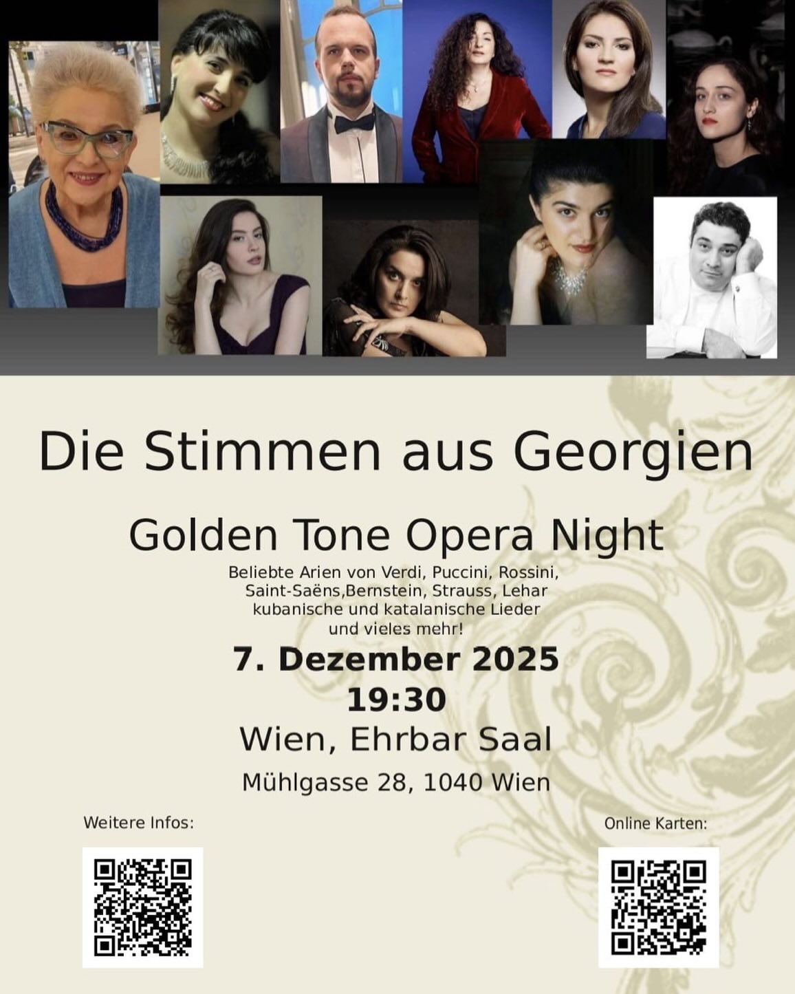 ✨ Vienna tomorrow! ✨
I’m joining the class concert of my professor from Georgia, Svetlana Egorova after so many years we will finally meet again, together with her students. It will be a nice reunion! 😍
It feels special to return to this musical family and share this moment in Vienna.
Can’t wait for tomorrow. 🤍🎶🌟
.
.
.
.
.
#classicalconcert #singersofinstagram #aniistraveling #operasingersofinstagram #opera #vienna #ehrbarsaal #reunion