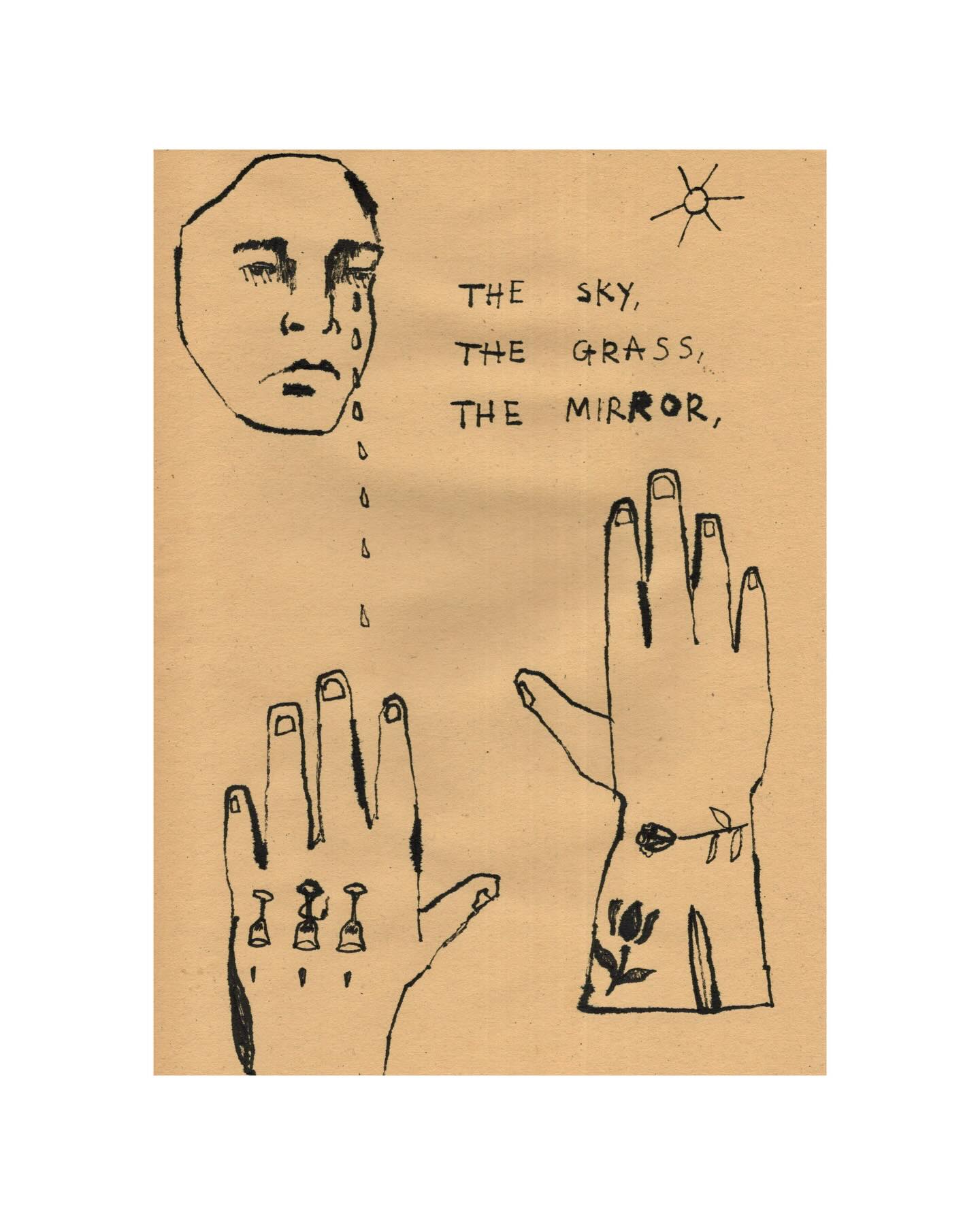 ‘The sky, the grass, the mirror’ ink on paper, 21x29cm
#drawing #contemporaryart #hands