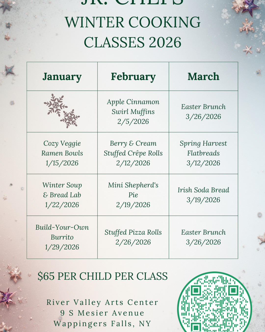 Get ready for a winter of fun and learning in the kitchen! Our Jr. Chefs Winter Classes in Wappingers are here! Taught by Chef Madden, your kids will gain skills and confidence in cooking! Link in Bio #KidsCooking #Wappingers