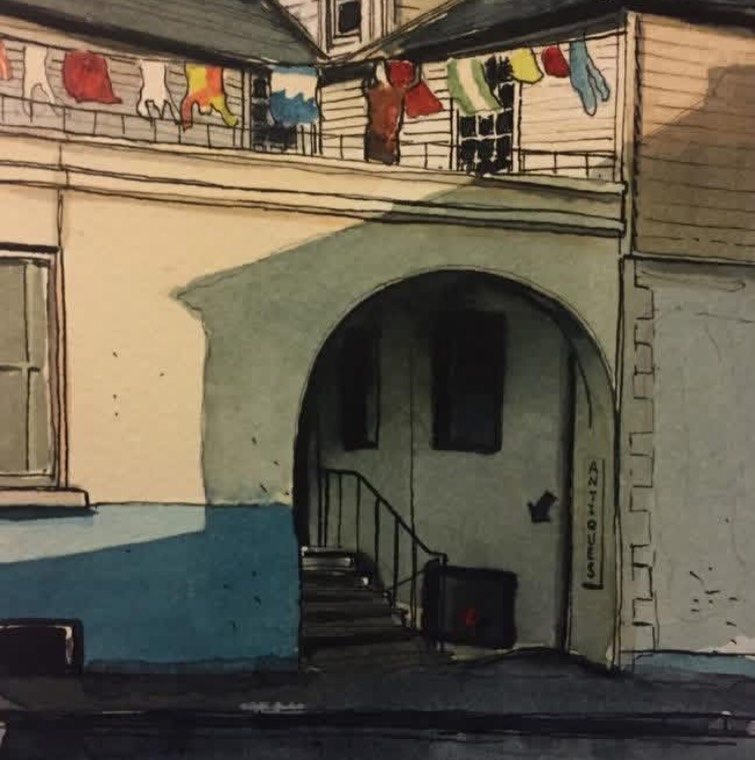A watercolour! From about 1994ish. A cellar antique/junk shop in Hawkhurst, Kent. Something else now I’m sure.
#watercolour #watercolor #architecturalpainting #kent #hawkhurst