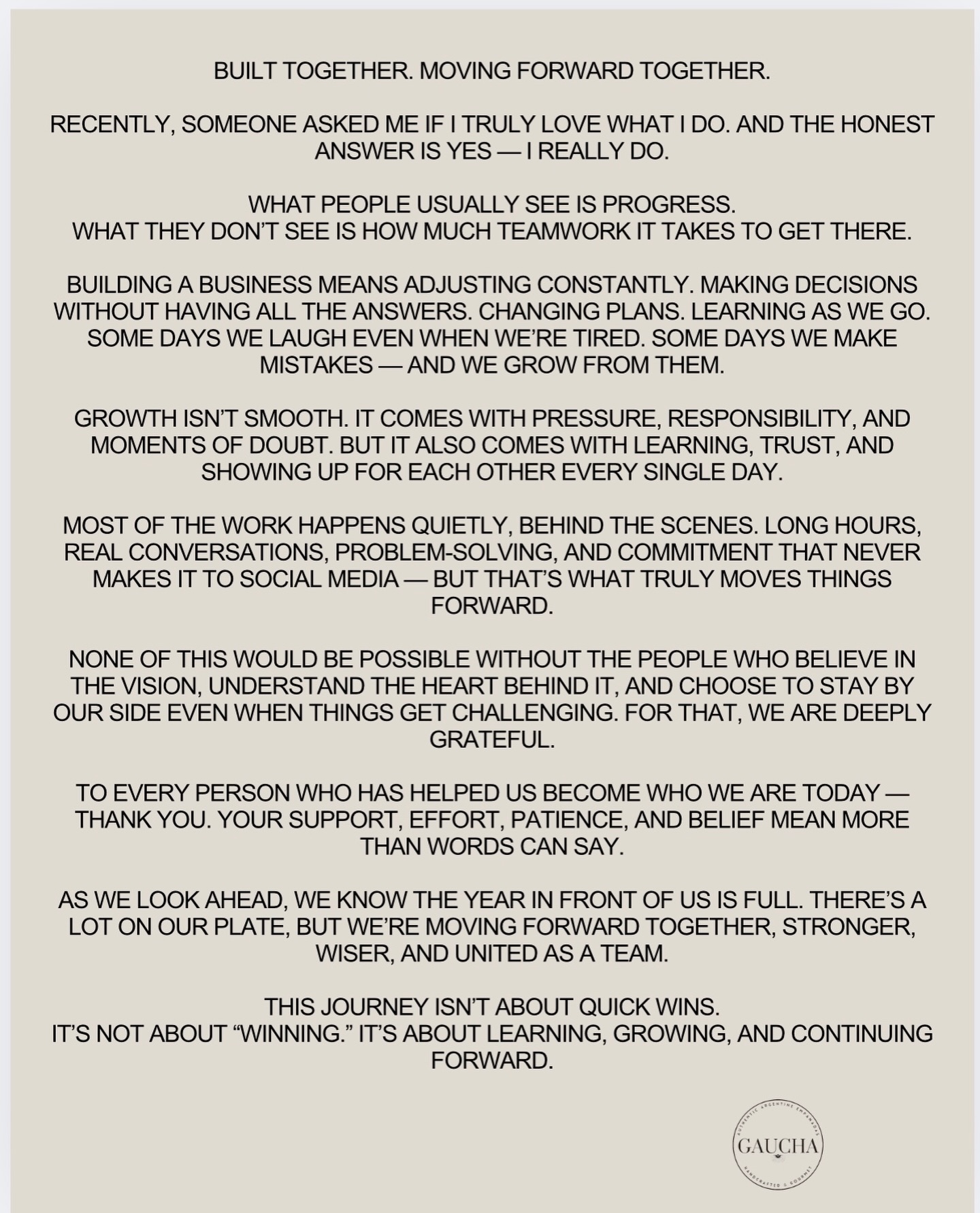 A thoughtful reflection before the year ends. 💫
#blessed #gauchateam #grateful
