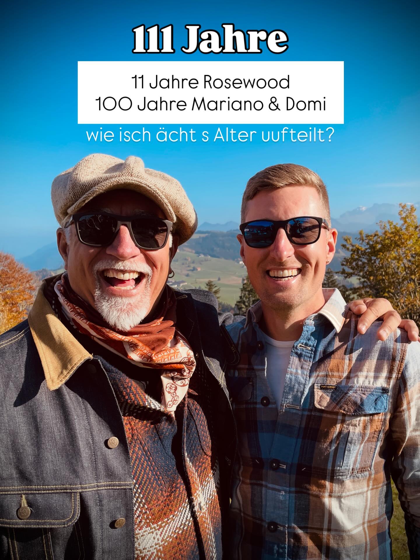 🎉111 Jahre 🎉
11 Jahre Rosewood
100 Jahre der beiden Gründungsmitglieder @southmariano und @dominikronner
#lifeisgoodwithrosewood #americana #musicfromswitzerland swissmusic