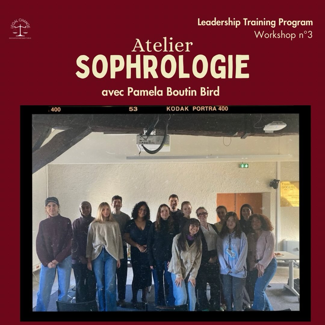 Nous avons organisé, ce mardi 2 décembre, un Atelier Sophrologie dans le cadre du Leadership Training Program🧘🏽♀️✨
Merci à Pamela Boutin Bird pour ce moment 😊