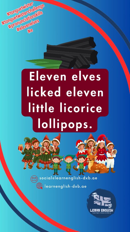 It's time for a #pronunciationchallenge try today's #festive #tonguetwister using #E #learnenglish