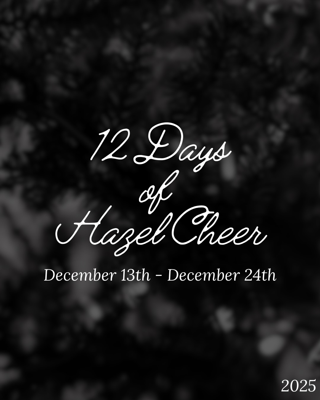 🎁 12 Days of Hazel Cheer is here, and we’re so excited for our Cheers this year! 🎁
For the first time, we will have 3 Hazel Cheer Promotions running alongside our daily Hazel Cheer Specials.
Our Hazel Cheer Promotions include products and services and are valid only on the listed day. Appointments are now available and are limited! These promotions are not stackable.
If you’re not able to stop in, don’t stress! We’re only a call or text away, and purchases are available over the phone.
We’ll see you soon & Happy Holidays! 🤍
The Hazel Team