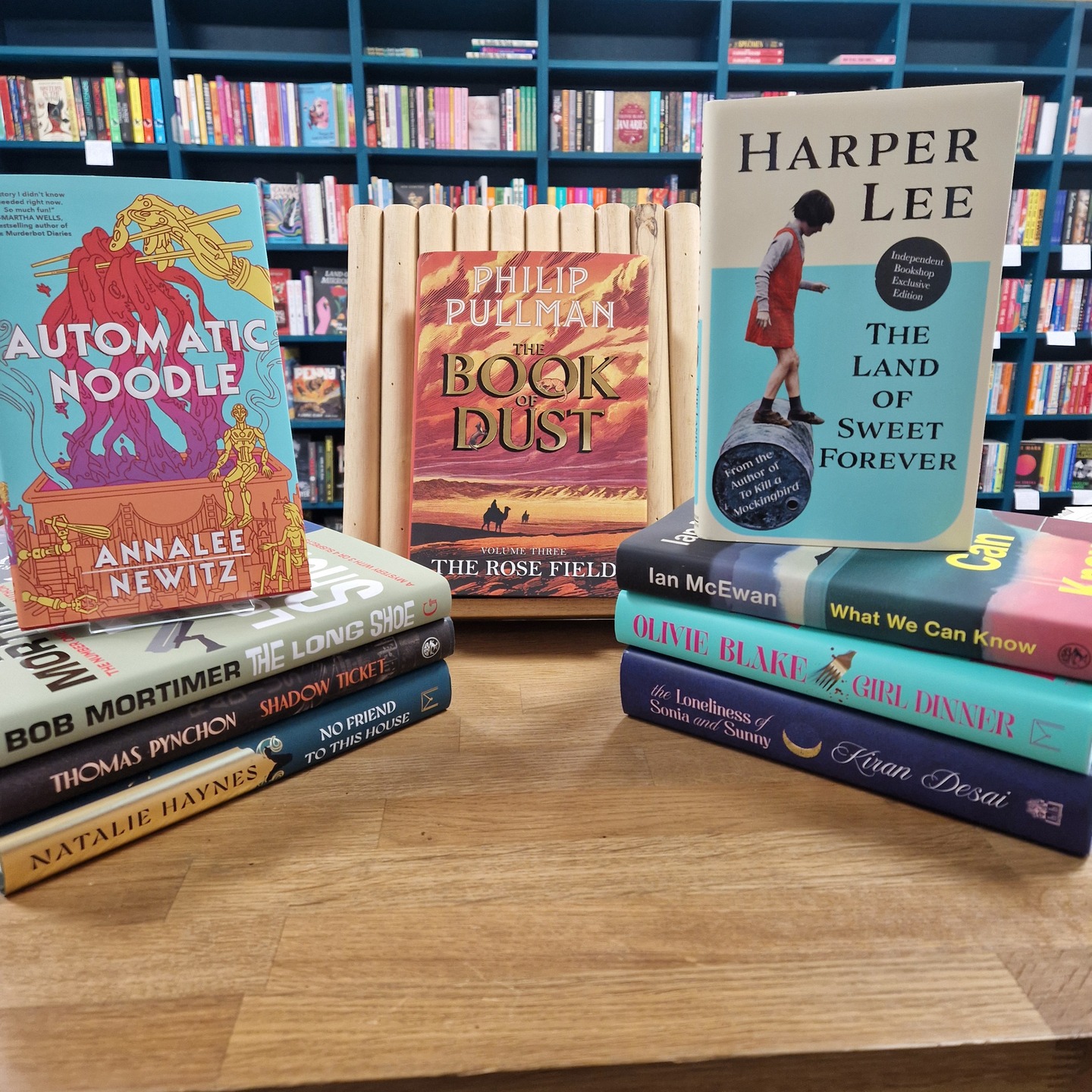 For those with strong arms or who love a hefty book, gift the best in hardback fiction.
Look out for our bestsellers and staff top picks for more of our favourites of 2025.
- Automatic Noodle by Annalee Newitz
- The Long Shoe by Bob Mortimer
- Shadow Ticket by Thomas Pynchon
- No Friend to This House by Natalie Haynes
- The Rose Field by Philip Pullman
- The Land of Sweet Forever by Harper Lee
- What We Can Know by Ian McEwan
- Girl Dinner by Olivie Blake
- The Loneliness of Sonia and Sunny by Kiran Desai
#fiction #bookrecs #bookrecommendations #bookshop #bristolbookshop #shoplocal #giftguide #giftideas #giftbooks #bookstagram #bristolbookshop #bristolbookstagrammers #bristolbookstagram #bs5 #shoplocal #shopindependent