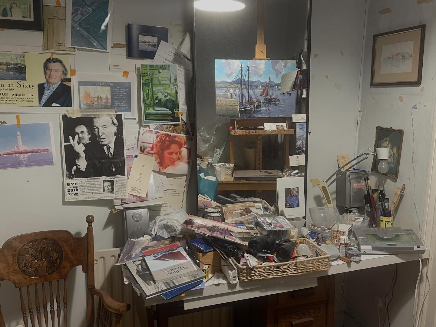 My messy Tivoli Art Studio. Dunlaoghaire.