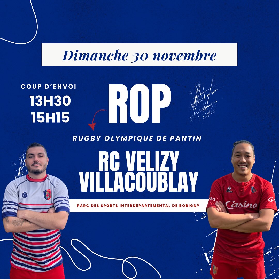 ROP | Match
Ce week-end, les seniors jouent à domicile 💙❤️
👉 Les cadettes sont en déplacement à Saint-Denis.
👉 Nos cadets sont également en déplacement à Saint-Pierre-lès-Nemours.
On compte sur vous pour venir nombreux 🥁📢
#rugbypourtous #touspourpantin