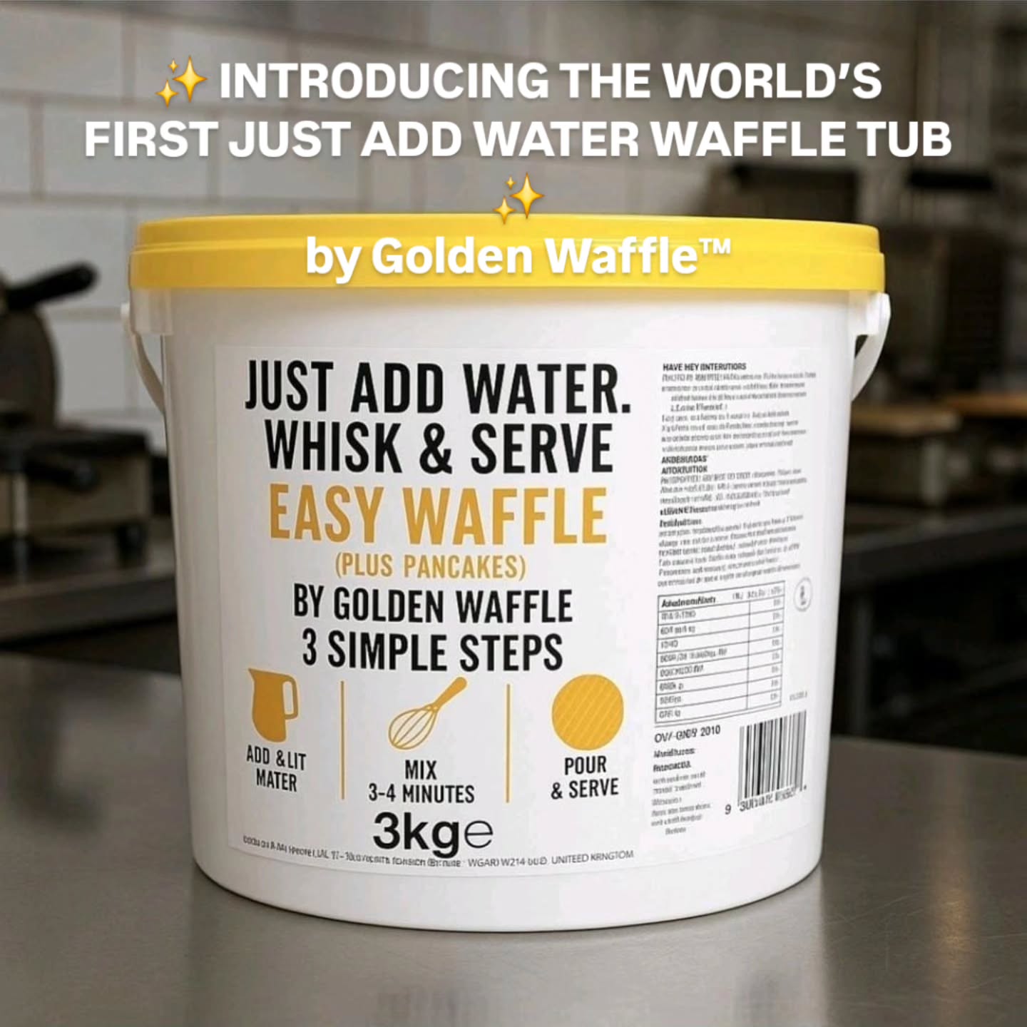 Designed for Hotels โข Cafรฉs โข QSR โข Dessert Bars
100 tubs per pallet. UK-made. Built for speed & consistency.