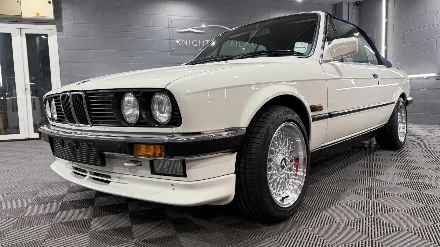 This stunning classic BMW came to us earlier this year from our friends @paddock_performance for a full overhaul after restoration. We carried out 2 stages of machine polishing, ceramic coated the paint, deep cleaned the stripped out interior and protected the convertible roof.