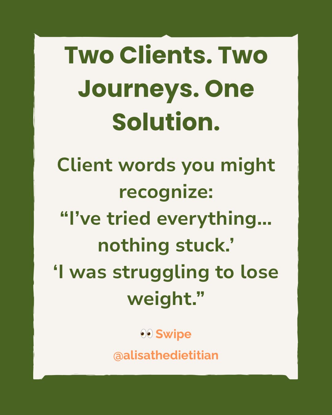 Two clients. Two very different journeys. Same lasting solution. ✨
Shannon told me: “I’d lose weight fast... then gain it back just as quickly. Progress never lasted.” Gina said: “I was struggling to lose weight. Nothing seemed to work. A mutual friend recommended Alisa.”
Different stuck points.
✅ Different lives.
✅ But both finally found progress that lasted.
With structure, small wins, and nutrition that actually fits real life, they’re both moving forward—without the constant restart cycle.
January spots are officially open! 🥂 Start your year with a plan that actually works for your life, not against it.
🚨 Grab your spot today 🚨