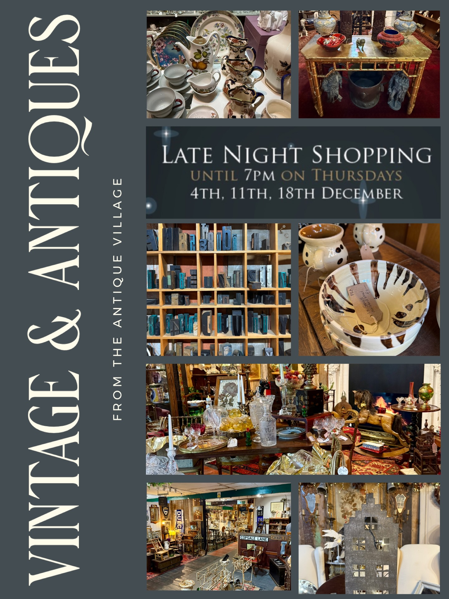 Gifts for him, for her, for children, and for the home — all under one roof. Discover beautiful, meaningful presents the whole family will love this Christmas
www.theantiquevillage.co.uk
#TheAntiqueVillage #festivegifts #AntiquesAndVintage #VintageFinds
#cutglass #wineglasses #TimelessStyle
#ChristmasGifts #FestiveFinds
#ShopLocal #IndependentRetail
#AntiqueLovers #giftsforthefamily