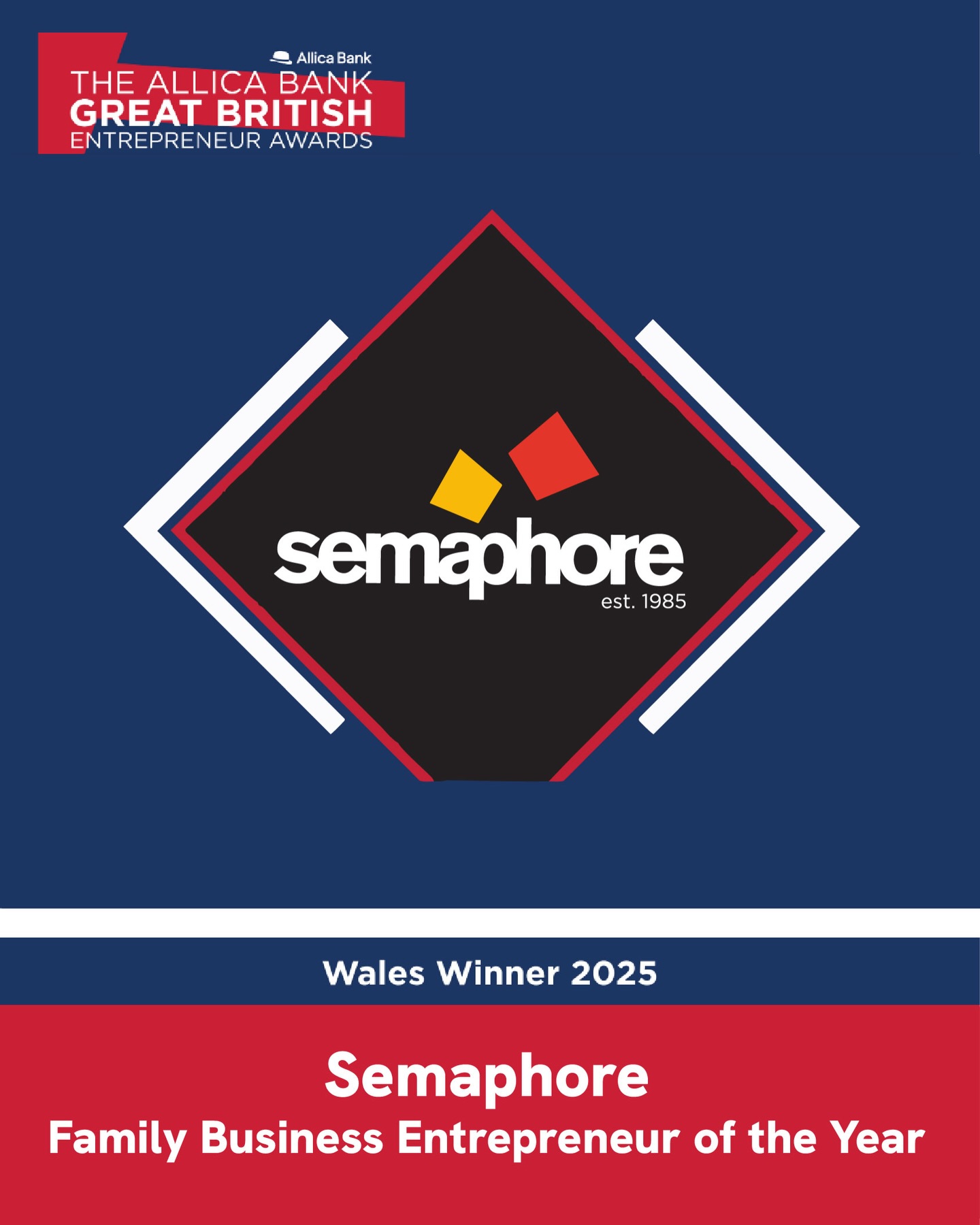 WE DID IT. 🎉
Semaphore won the @entrepreneursgb Award for Family Business Entrepreneur of the Year. And honestly, were still buzzing.
To be a part of a family-built business is to pour your whole self into something that lives bigger than you. It means long nights, big risks, celebrations that feel earned, and setbacks that hit harder than anyone realises. But it also means building something with soul - something you believe in down to the bones.
This award means the world. It validates every leap we took before the safety net appeared.
To the team - for bringing the craft, the grit and the standards that make this business impossible to ignore. Thank you!
To our clients and partners - for trusting us with your vision. Thank you!
To Alison, Mark & Ben - for being behind this company with strength, clarity and relentless belief. Semaphore’s growth, grit and identity are shaped by what you bring every single day. Thank you!
We’re not done. Not even close.
Semaphore are just getting started. 💥🔥🚀