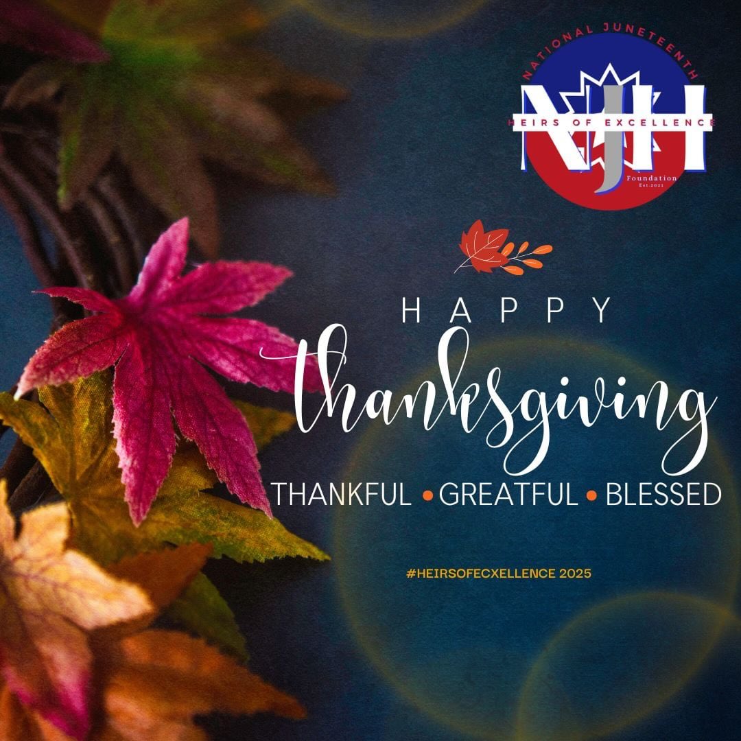 Grateful for community. Grateful for Family. Grateful for Culture 🧡 Happy Thanksgiving from the Heirs of Excellence family! #heirsofexcellence #thestoryofus #thanksgiving2025 #rootsandculture