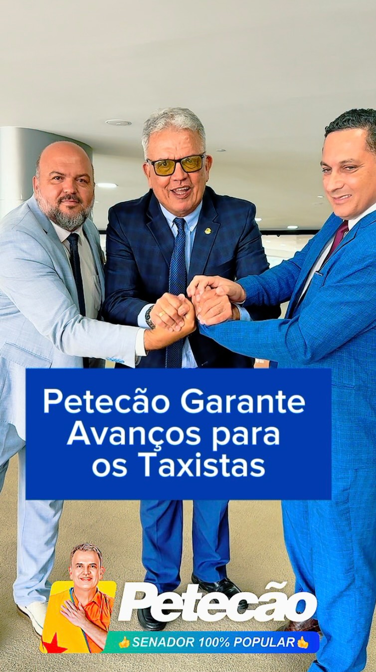 PETECÃO GARANTE AVANÇOS PARA OS TAXISTAS
Amigos, hoje participei da sanção de medidas importantes para a categoria dos taxistas, ao lado do Presidente Lula, no Palácio do Planalto.
Como presidente da Comissão Mista que analisou a Medida Provisória, ajudei a garantir:
✔ Isenção da taxa de verificação do taxímetro pelo Inmetro — economia de cerca de R$ 9 milhões por ano para os taxistas.
✔ Instituição do Dia Nacional do Taxista.
✔ Regras mais justas para cessão de direitos.
✔ Inclusão dos taxistas no Cadastur, fortalecendo o turismo e a formalização do setor.
Seguimos trabalhando para melhorar a vida de quem move o Brasil todos os dias.