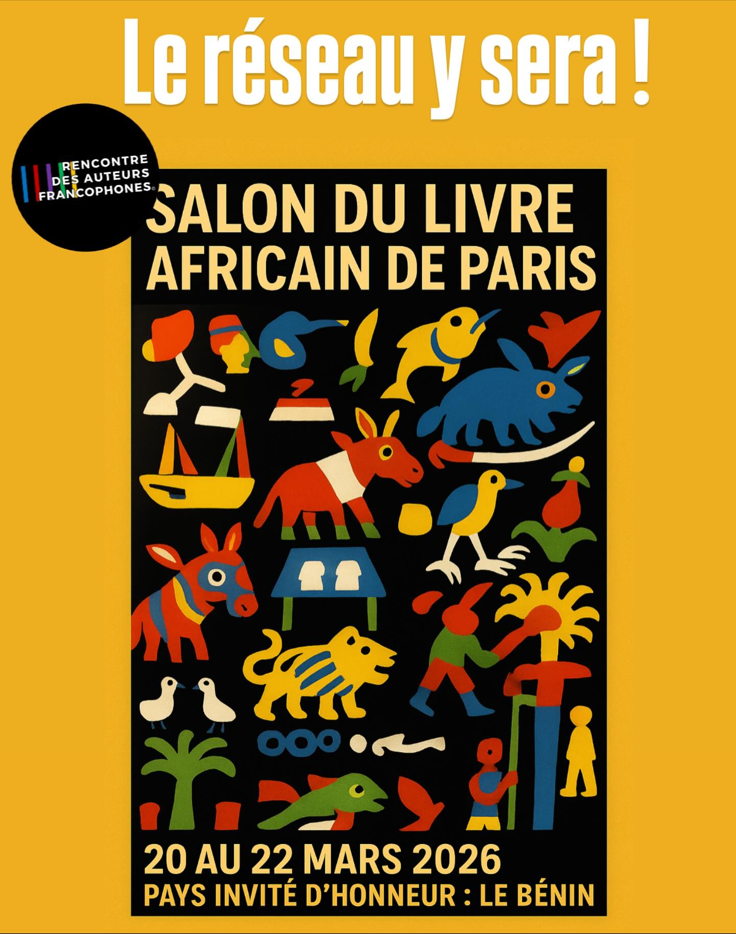 Rencontre des Auteurs Francophones au Salon du Livre Africain de Paris.
Nous sommes ravis de vous annoncer un partenariat avec le très beau salon du livre africain.
Nous y présenterons des auteurs du réseau les 20, 21 et 22 mars prochain.
À suivre !
#rencontredesauteursfrancophones #salondulivreafricaindeparis