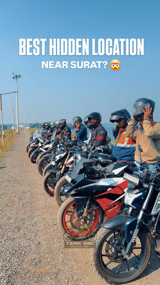 A hidden gem, a smooth 2-hour ride, 500m off-road fun, winter breeze, sunshine and pure team energy.
Photos, games, nature and memories — this spot near Surat was totally worth it!
For Location..?
COMMENT DOWN 👇🏻
Team SBC, Surat Riders, Off-Road Ride, Hidden Gem
#TeamSBC #SuratRiders #PostRideReel #HiddenGemRide #OffRoadFun #WinterRide #RideVibes #BikerLife #SuratExplorers #TwoWheelAdventure