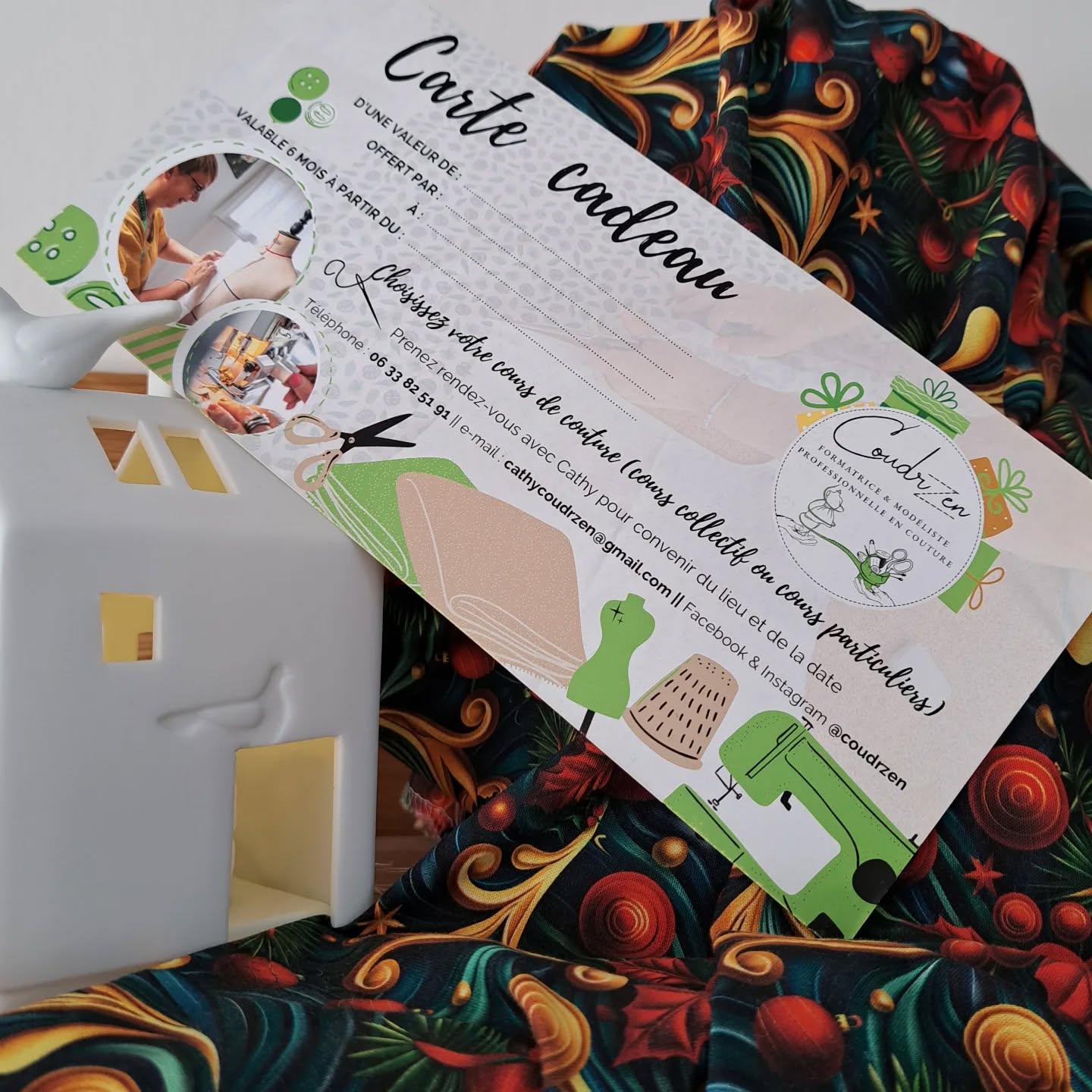 A l'approche de Noël ,vous cherchez des idées cadeaux pour vos proches.Passionnée de couture et modéliste professionnelle ,je suis là pour proposer des cartes cadeaux sur mesure 😃
Contactez moi par mail cathycoudrzen@gmail.com ou 0633825191
A bientôt Cathy 🎄🎅