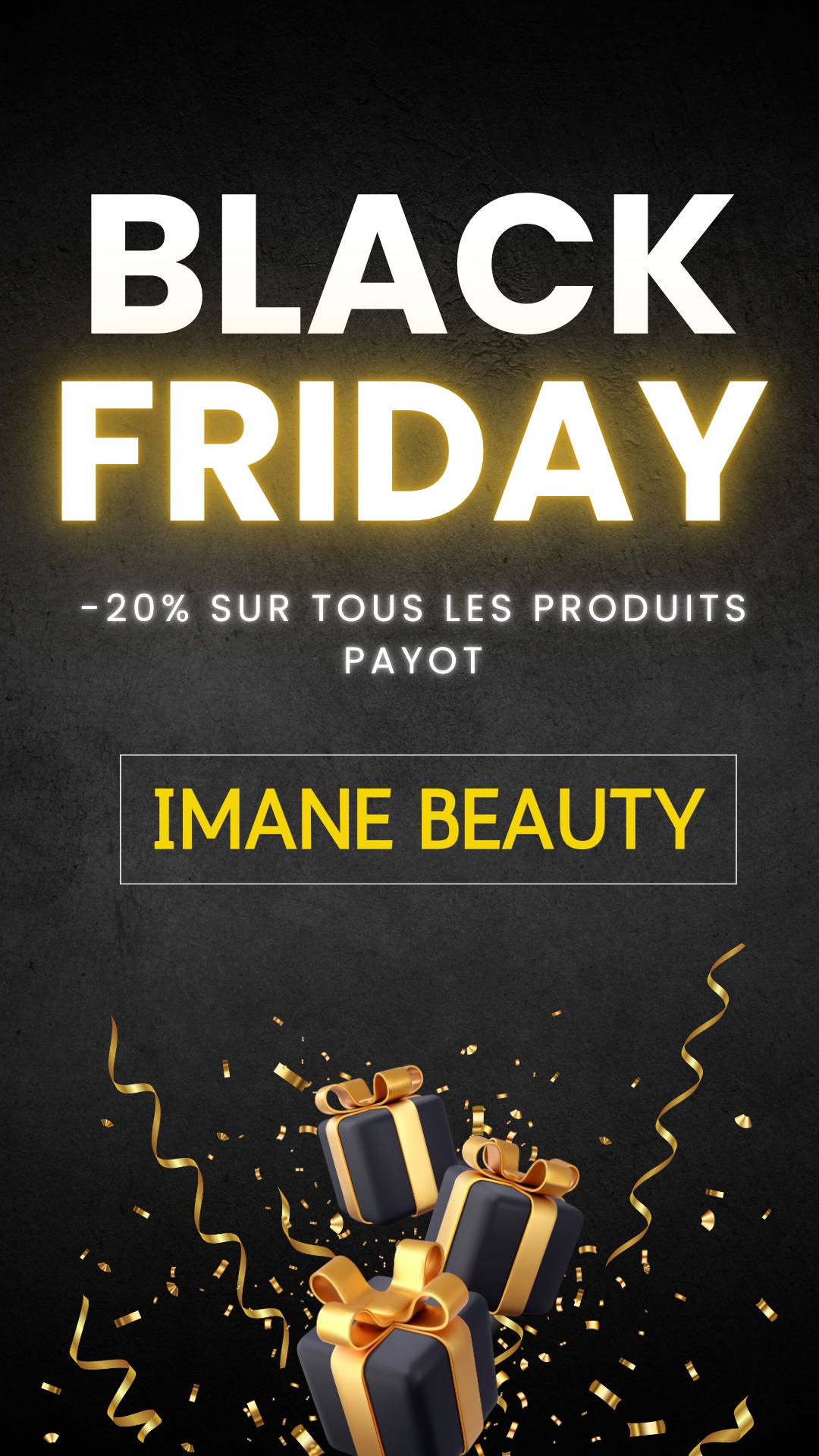 Vos offres dès à présent disponible àl'institut!
Des produits, des soins et pleins de cadeaux.....
#PAYOT #blackfriday #glow #soinvisage #promotions #